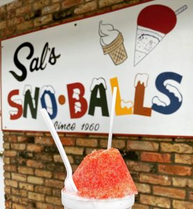 Sal's sno-ball stand is a beloved spot in Old Metairie and has been serving up New Orleans sno-balls since 1960.