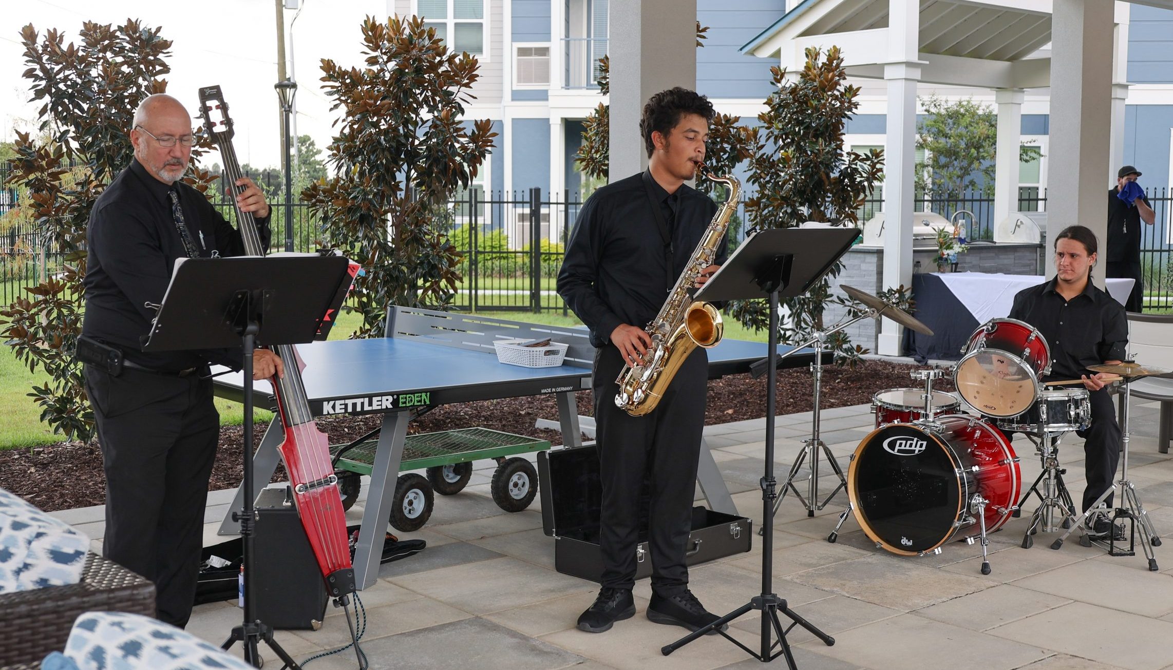Kenner Discovery band performing for guests